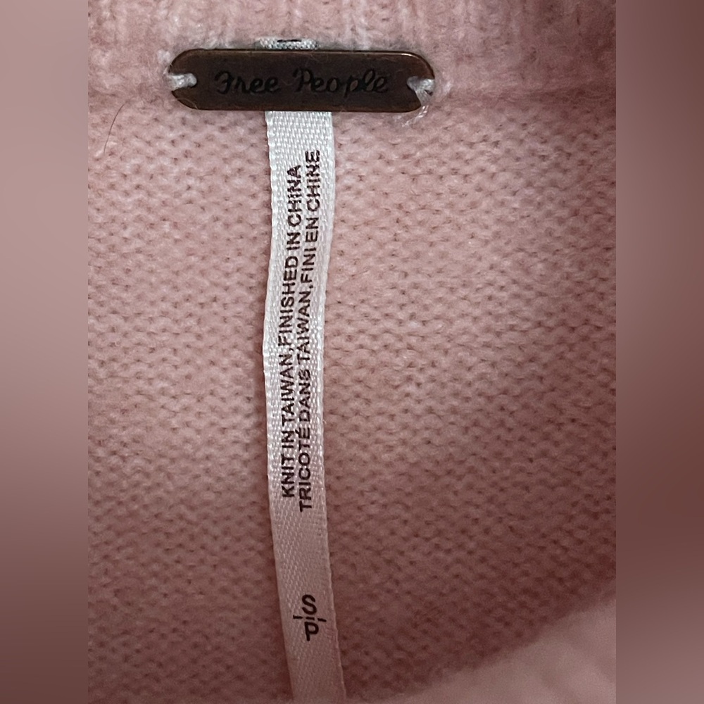 Free People Oversized Sweater Rose Pink Size S - Picture 3 of 7